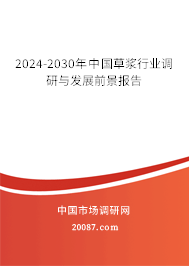 2024-2030年中国草浆行业调研与发展前景报告