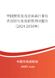 中国臭氧漩流混合器行业现状调研与发展趋势预测报告（2024-2030年）