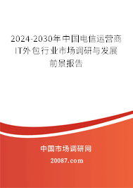 2024-2030年中国电信运营商IT外包行业市场调研与发展前景报告