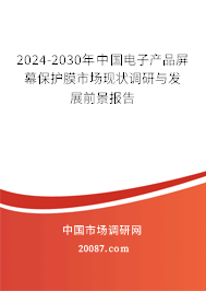 2024-2030年中国电子产品屏幕保护膜市场现状调研与发展前景报告