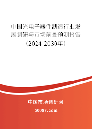 中国光电子器件制造行业发展调研与市场前景预测报告（2024-2030年）