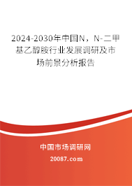 2024-2030年中国N，N-二甲基乙醇胺行业发展调研及市场前景分析报告