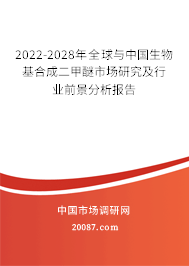 2022-2028年全球与中国生物基合成二甲醚市场研究及行业前景分析报告