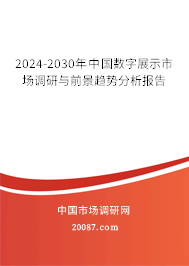 2024-2030年中国数字展示市场调研与前景趋势分析报告