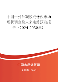 中国一分钟凝胶成像仪市场现状调查及未来走势预测报告（2024-2030年）