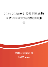 2024-2030年匀胶显影机市场现状调研及发展趋势预测报告