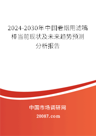 2024-2030年中国卷烟用滤嘴棒当前现状及未来趋势预测分析报告