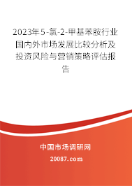 2023年5-氯-2-甲基苯胺行业国内外市场发展比较分析及投资风险与营销策略评估报告