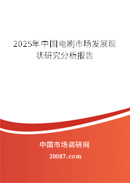 2025年中国电刷市场发展现状研究分析报告 2025年中国电刷市场发展现状研究分析报告