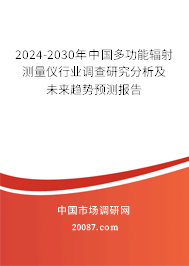 2024-2030年中国多功能辐射测量仪行业调查研究分析及未来趋势预测报告