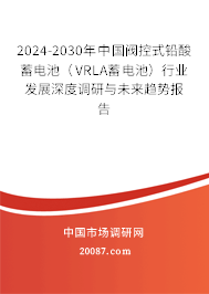 2024-2030年中国阀控式铅酸蓄电池（VRLA蓄电池）行业发展深度调研与未来趋势报告