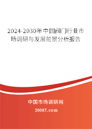 2024-2030年中国阀门行业市场调研与发展前景分析报告