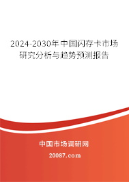 2024-2030年中国闪存卡市场研究分析与趋势预测报告