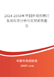 2024-2030年中国外墙照明灯发展现状分析与前景趋势报告