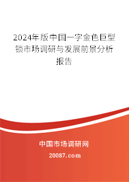 2024年版中国一字金色巨型锁市场调研与发展前景分析报告