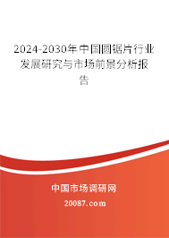 2024-2030年中国圆锯片行业发展研究与市场前景分析报告