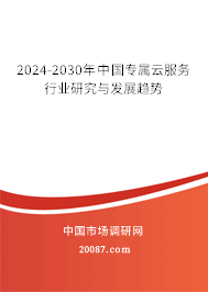 2024-2030年中国专属云服务行业研究与发展趋势