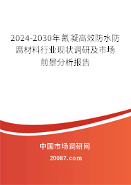 2024-2030年氰凝高效防水防腐材料行业现状调研及市场前景分析报告