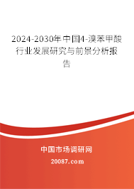 2024-2030年中国4-溴苯甲酸行业发展研究与前景分析报告