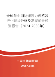 全球与中国防爆压力传感器行业现状分析及发展前景预测报告（2024-2030年）