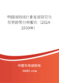 中国滑翔机行业发展研究与前景趋势分析报告（2024-2030年）