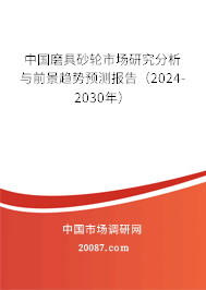 中国磨具砂轮市场研究分析与前景趋势预测报告（2024-2030年）