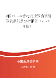 中国PP—R管材行业深度调研及发展前景分析报告（2024年版）