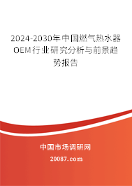 2024-2030年中国燃气热水器OEM行业研究分析与前景趋势报告