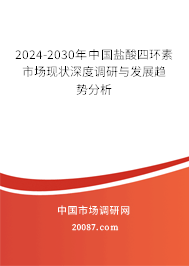 2024-2030年中国盐酸四环素市场现状深度调研与发展趋势分析