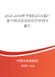 2024-2030年中国钻采设备行业市场深度调研及前景预测报告