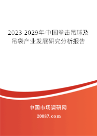 2023-2029年中国拳击吊球及吊袋产业发展研究分析报告