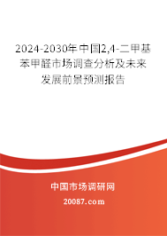 2024-2030年中国2,4-二甲基苯甲醛市场调查分析及未来发展前景预测报告