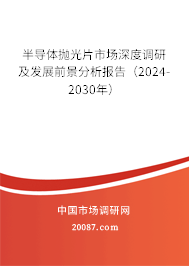 半导体抛光片市场深度调研及发展前景分析报告（2024-2030年）