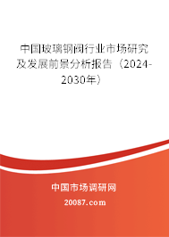 中国玻璃钢阀行业市场研究及发展前景分析报告（2024-2030年）