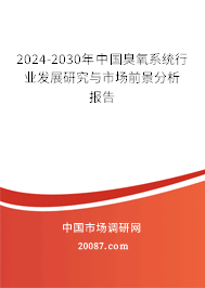 2024-2030年中国臭氧系统行业发展研究与市场前景分析报告