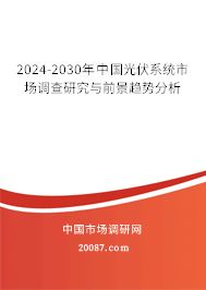 2024-2030年中国光伏系统市场调查研究与前景趋势分析