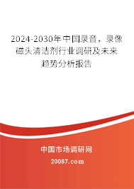 2024-2030年中国录音，录像磁头清洁剂行业调研及未来趋势分析报告