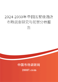 2024-2030年中国五星级酒店市场调查研究与前景分析报告