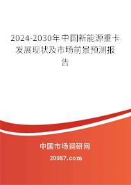 2024-2030年中国新能源重卡发展现状及市场前景预测报告