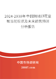 2024-2030年中国割绒印花童被当前现状及未来趋势预测分析报告