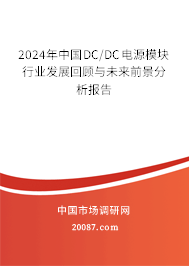 2024年中国DC/DC电源模块行业发展回顾与未来前景分析报告