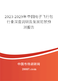 2023-2029年中国电子飞行包行业深度调研及发展前景预测报告