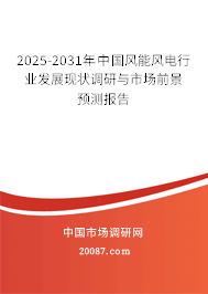 2025-2031年中国风能风电行业发展现状调研与市场前景预测报告 2025-2031年中国风能风电行业发展现状调研与市场前景预测报告
