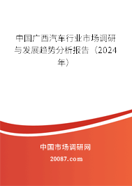 中国广西汽车行业市场调研与发展趋势分析报告（2024年）