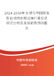 2024-2030年全球与中国挥发性有机物处理设施行业现状研究分析及发展趋势预测报告