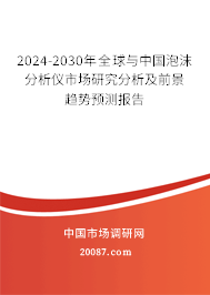 2024-2030年全球与中国泡沫分析仪市场研究分析及前景趋势预测报告