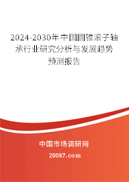 2024-2030年中国圆锥滚子轴承行业研究分析与发展趋势预测报告