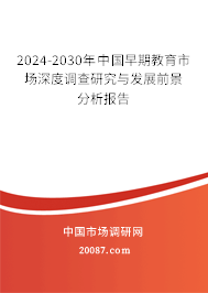 2024-2030年中国早期教育市场深度调查研究与发展前景分析报告