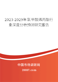 2023-2029年氯甲酸烯丙酯行业深度分析预测研究报告