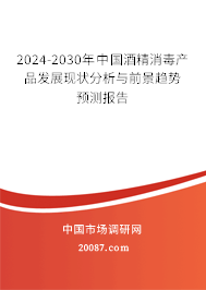 2024-2030年中国酒精消毒产品发展现状分析与前景趋势预测报告